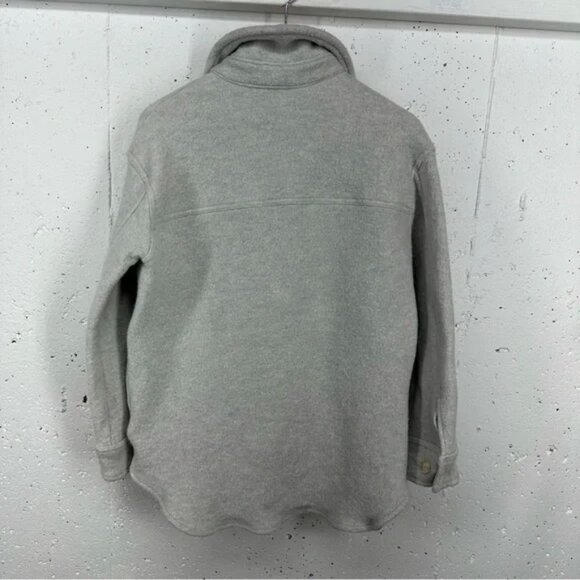 Quince Women’s size Medium Light Gray Boiled Wool Shirt Jacket READ - Picture 7 of 16